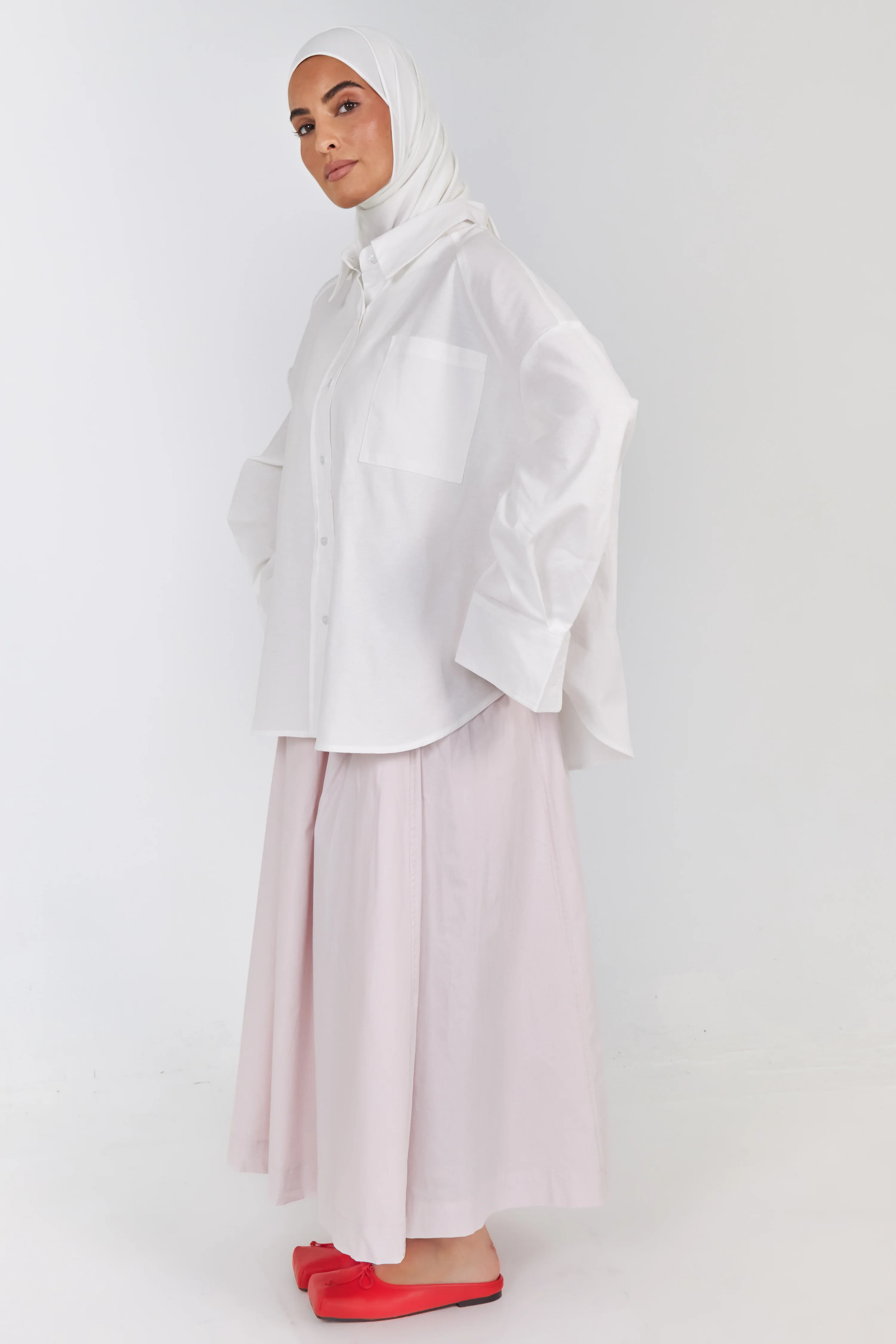 Chemise Ivy Blanc/Rose - Image 7