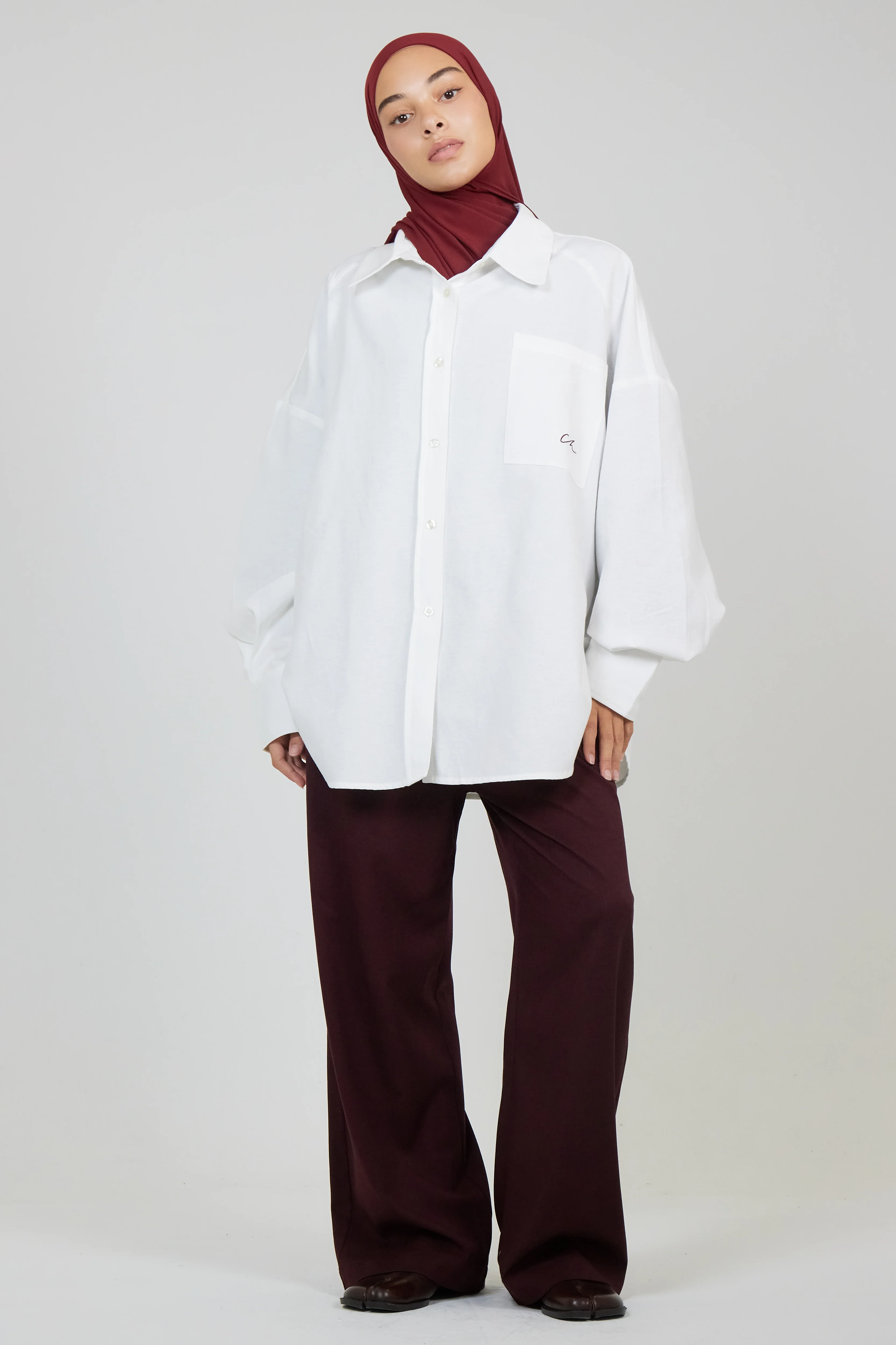 Chemise Ivy Blanc / Bordeaux - Image 3
