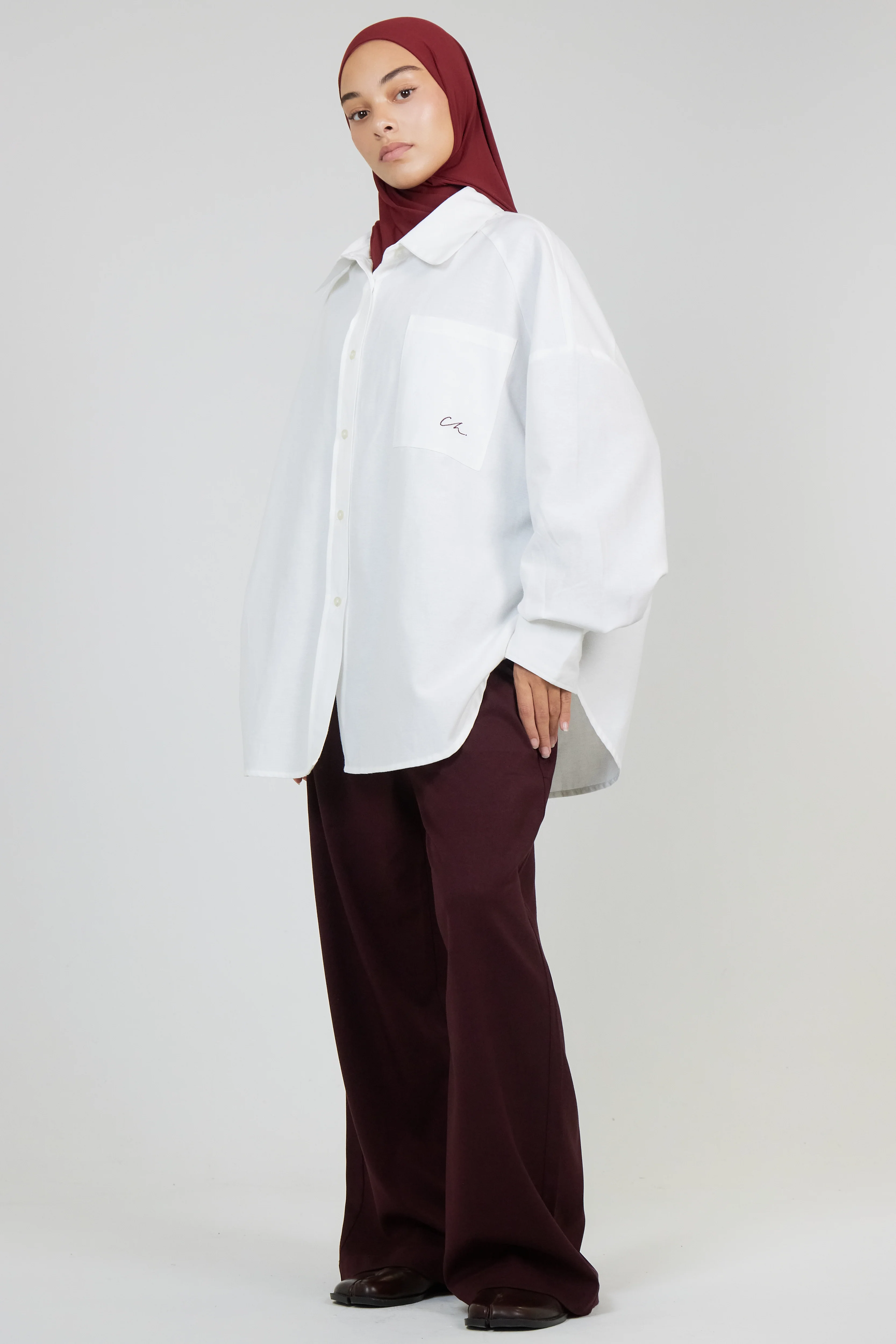 Chemise Ivy Blanc / Bordeaux - Image 4