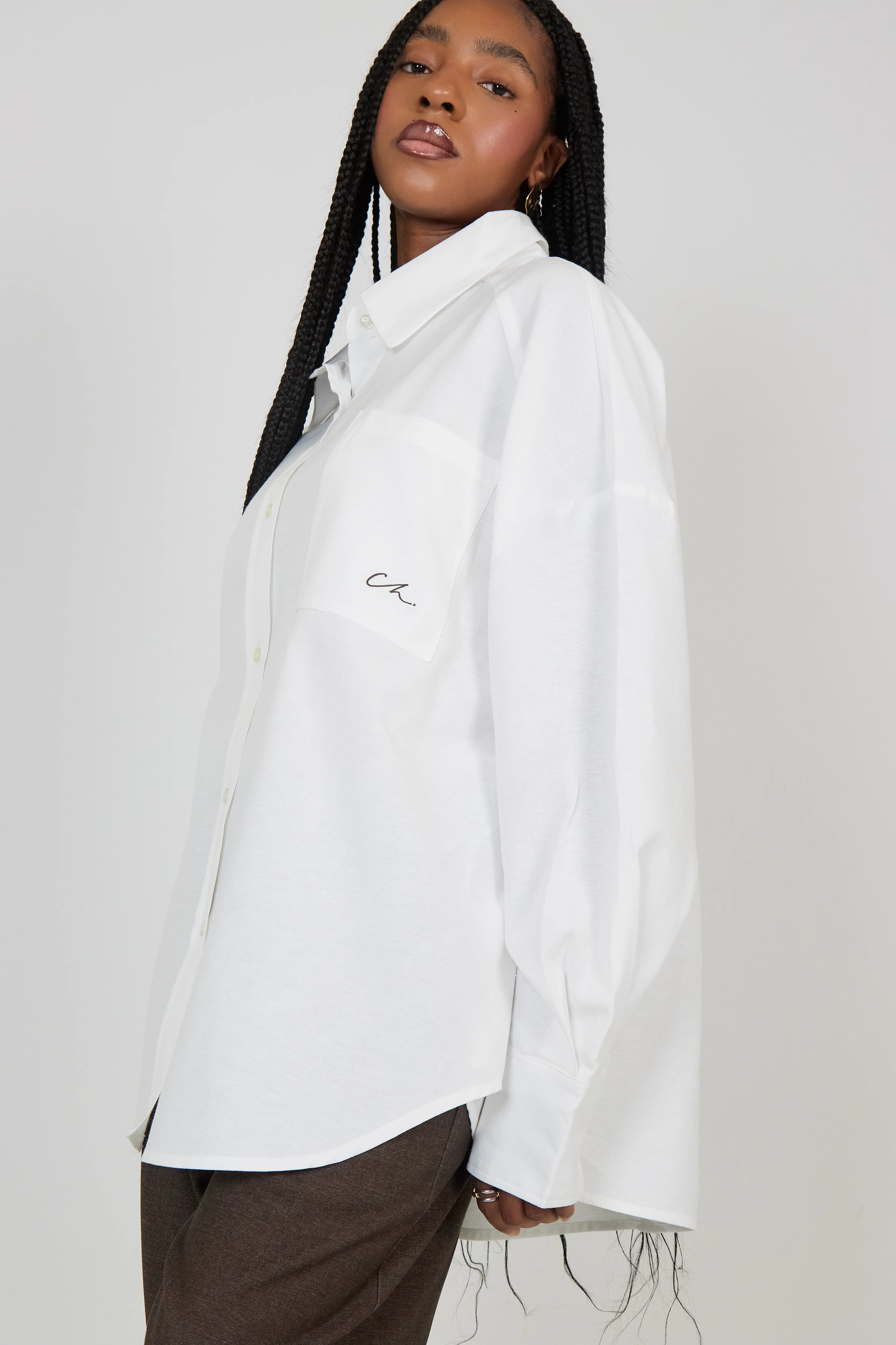 Chemise Ivy Blanc / Chocolat - Image 3