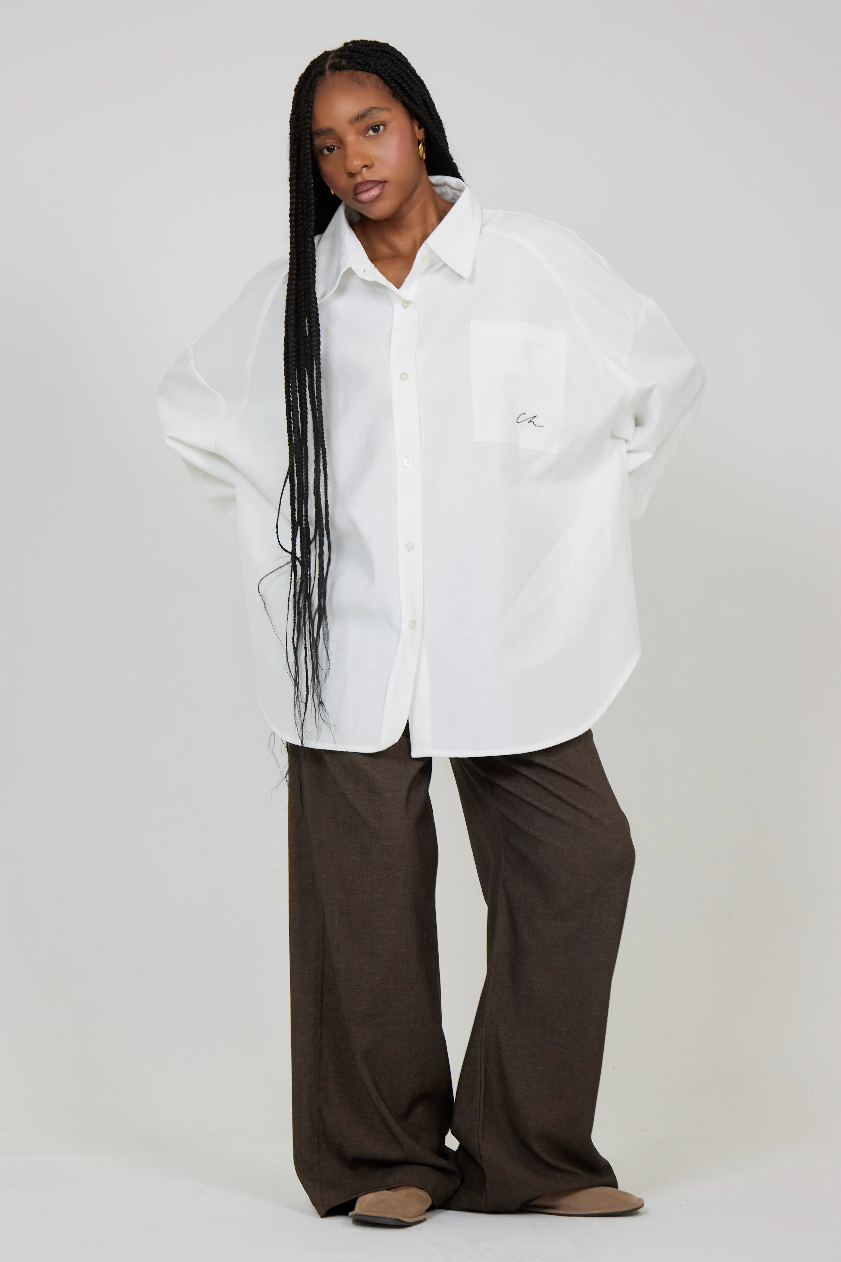 Chemise Ivy Blanc / Chocolat - Image 4