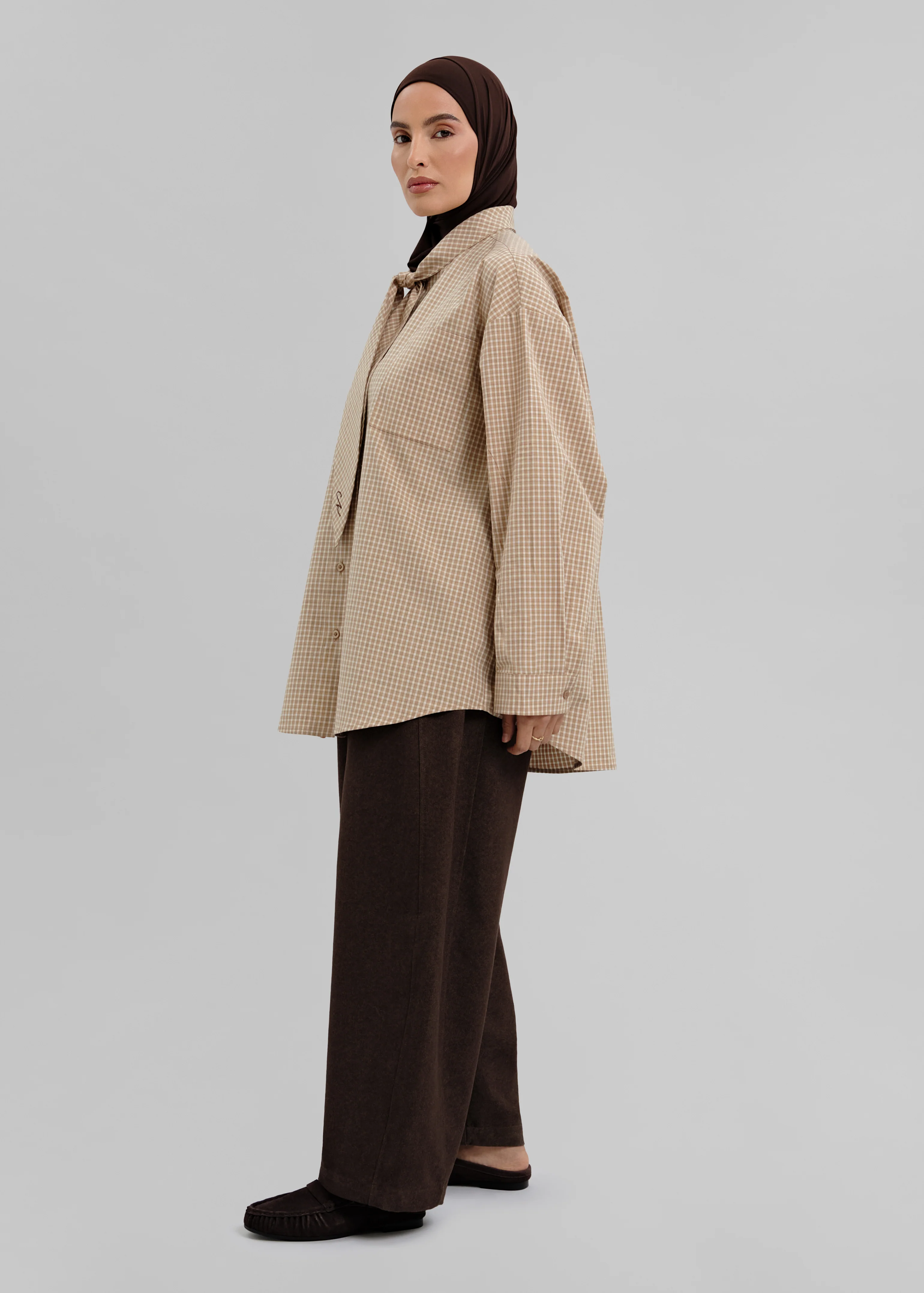 La Chemise Cravate Camel - Image 3