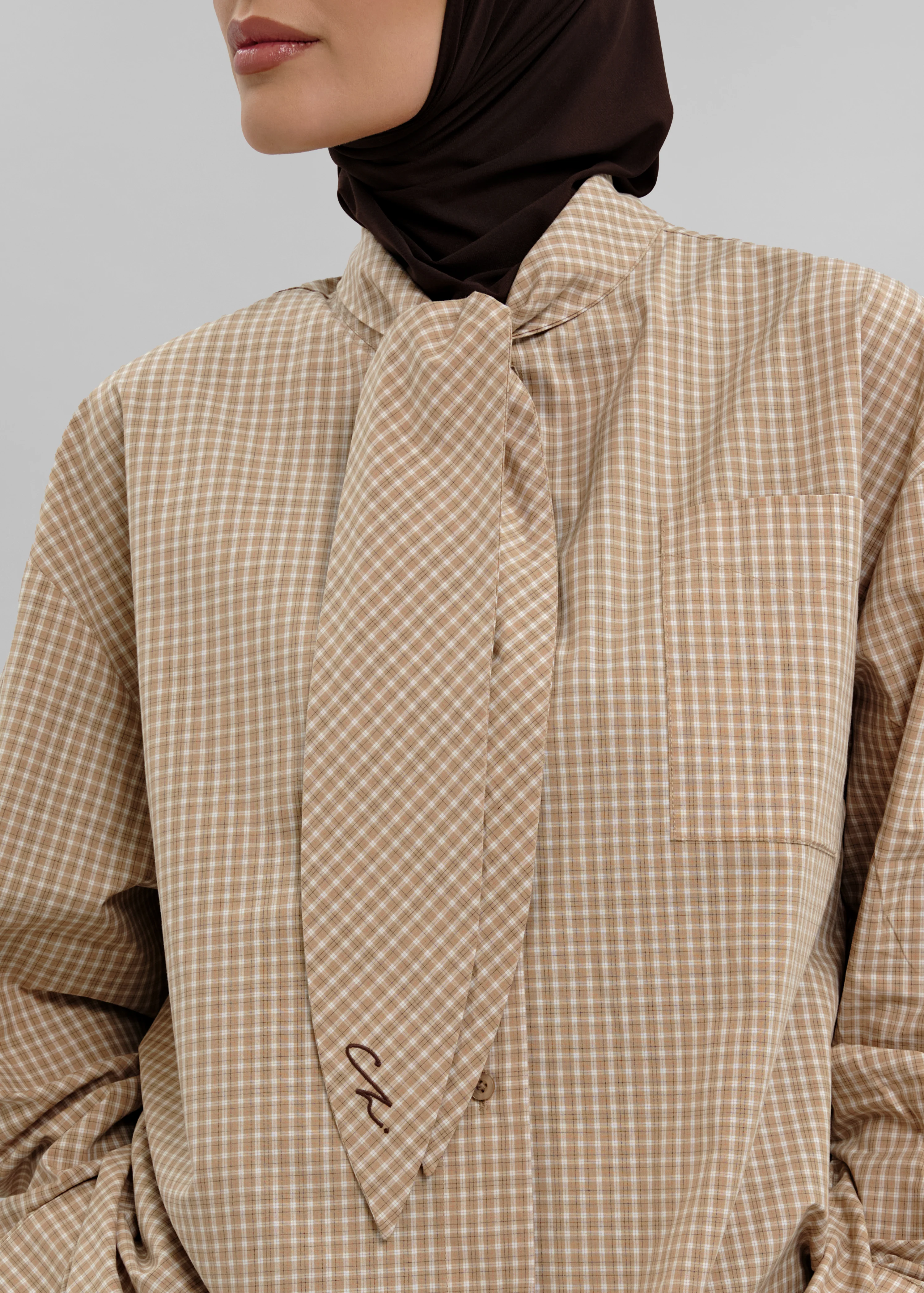 La Chemise Cravate Camel - Image 4