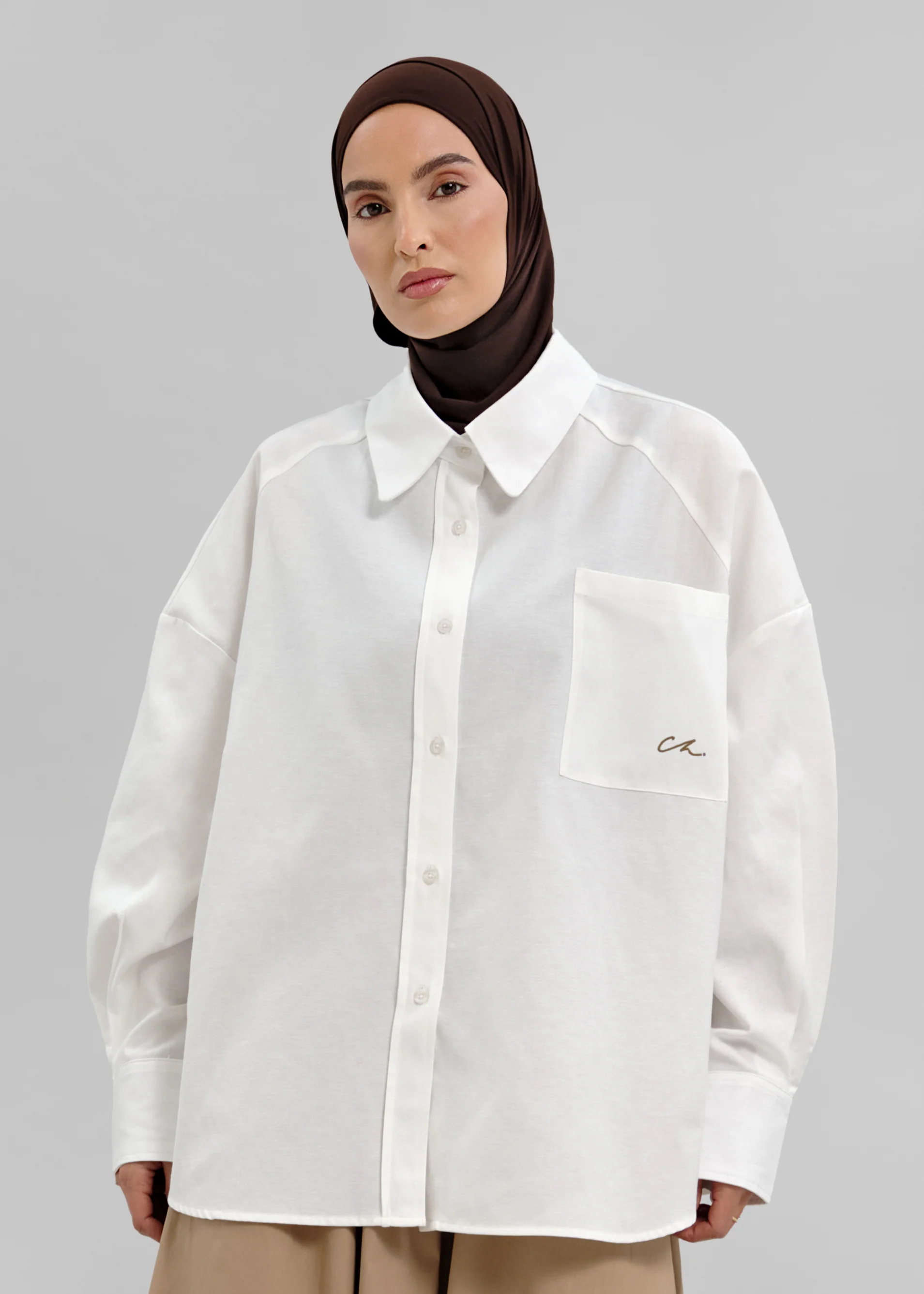 La Chemise Ivy Blanc / Camel