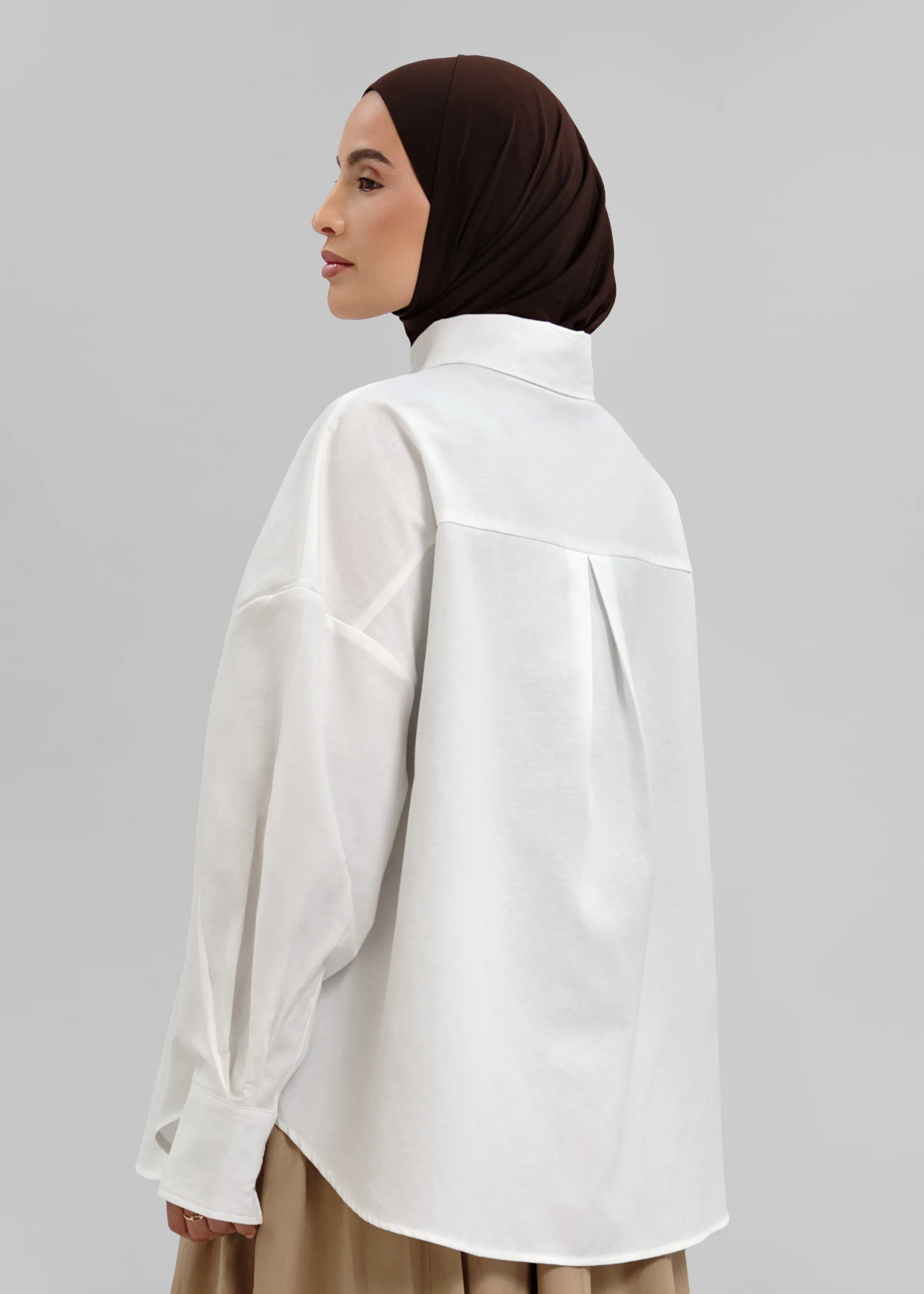 La Chemise Ivy Blanc / Camel - Image 2