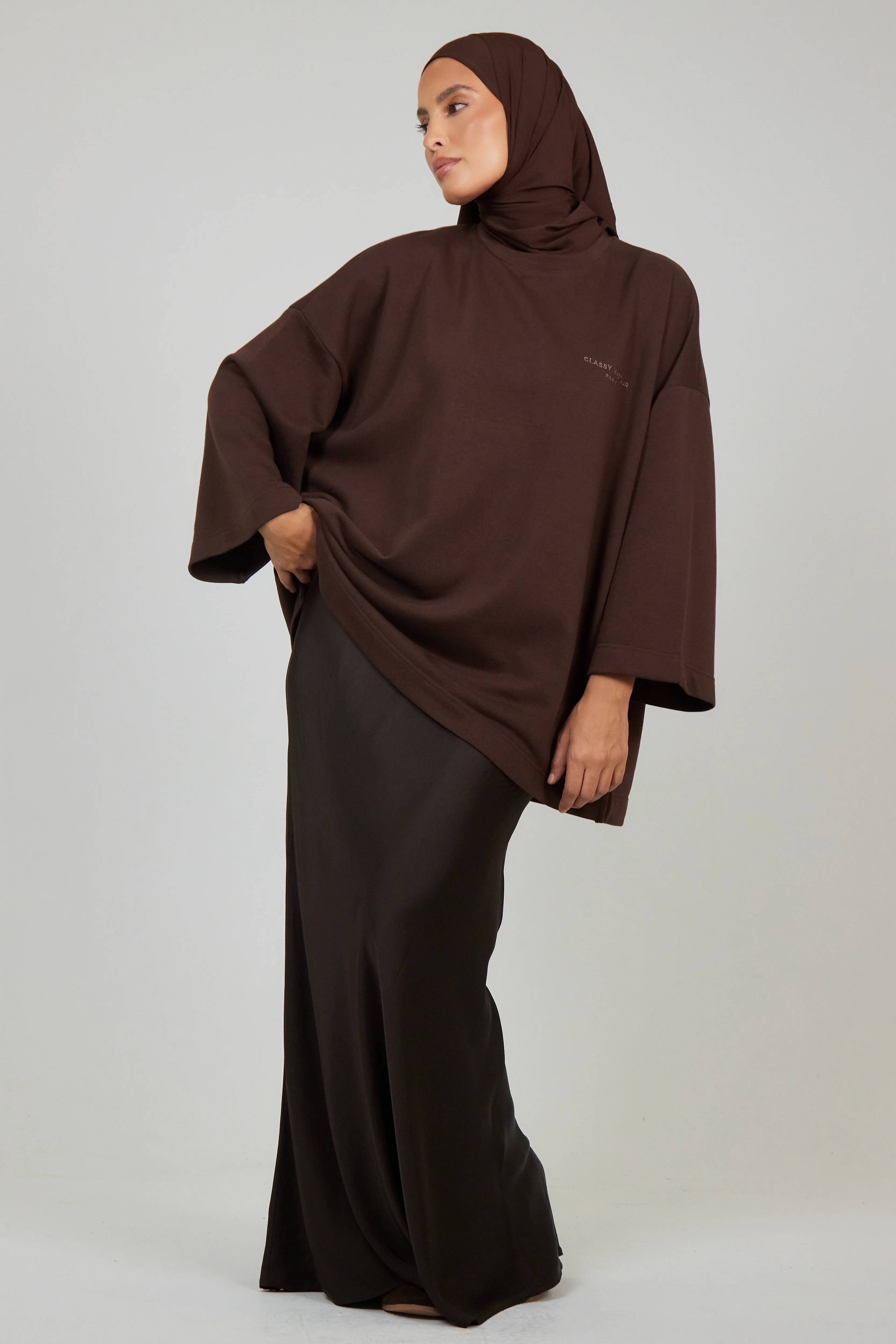 La Jupe Satin Brun - Image 3