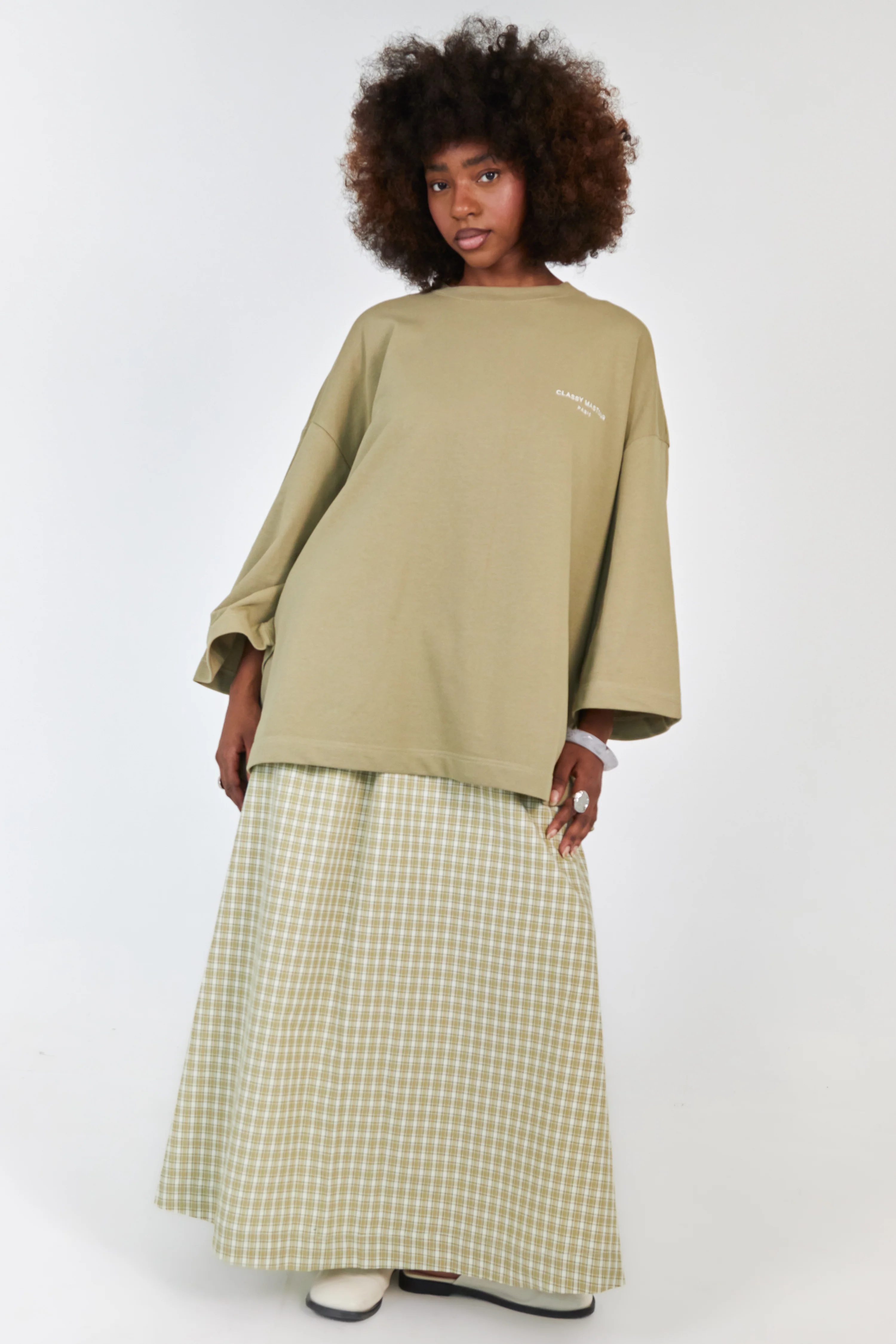 La Jupe Vichy Olive - Image 2