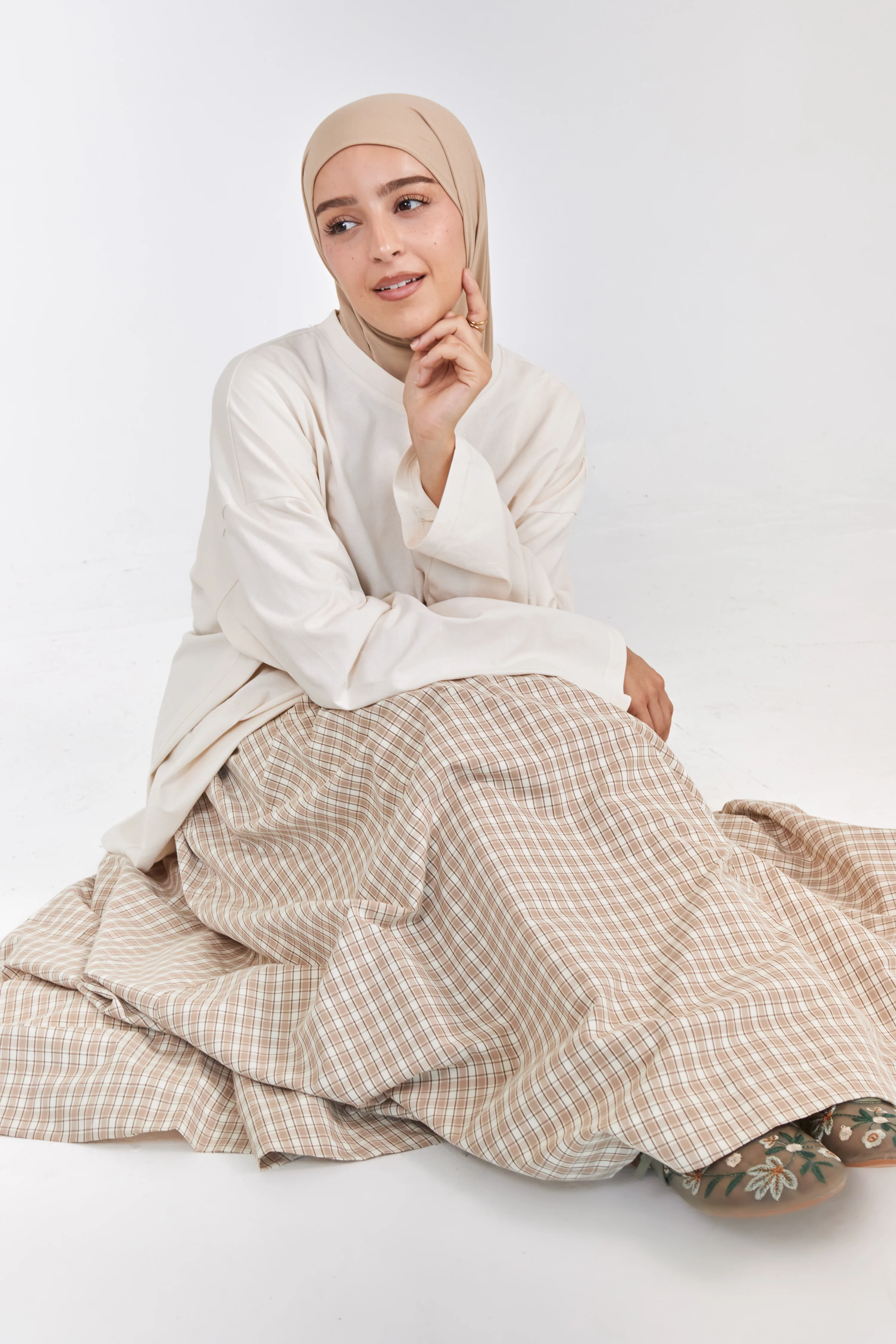 La Jupe Vichy Taupe - Image 4