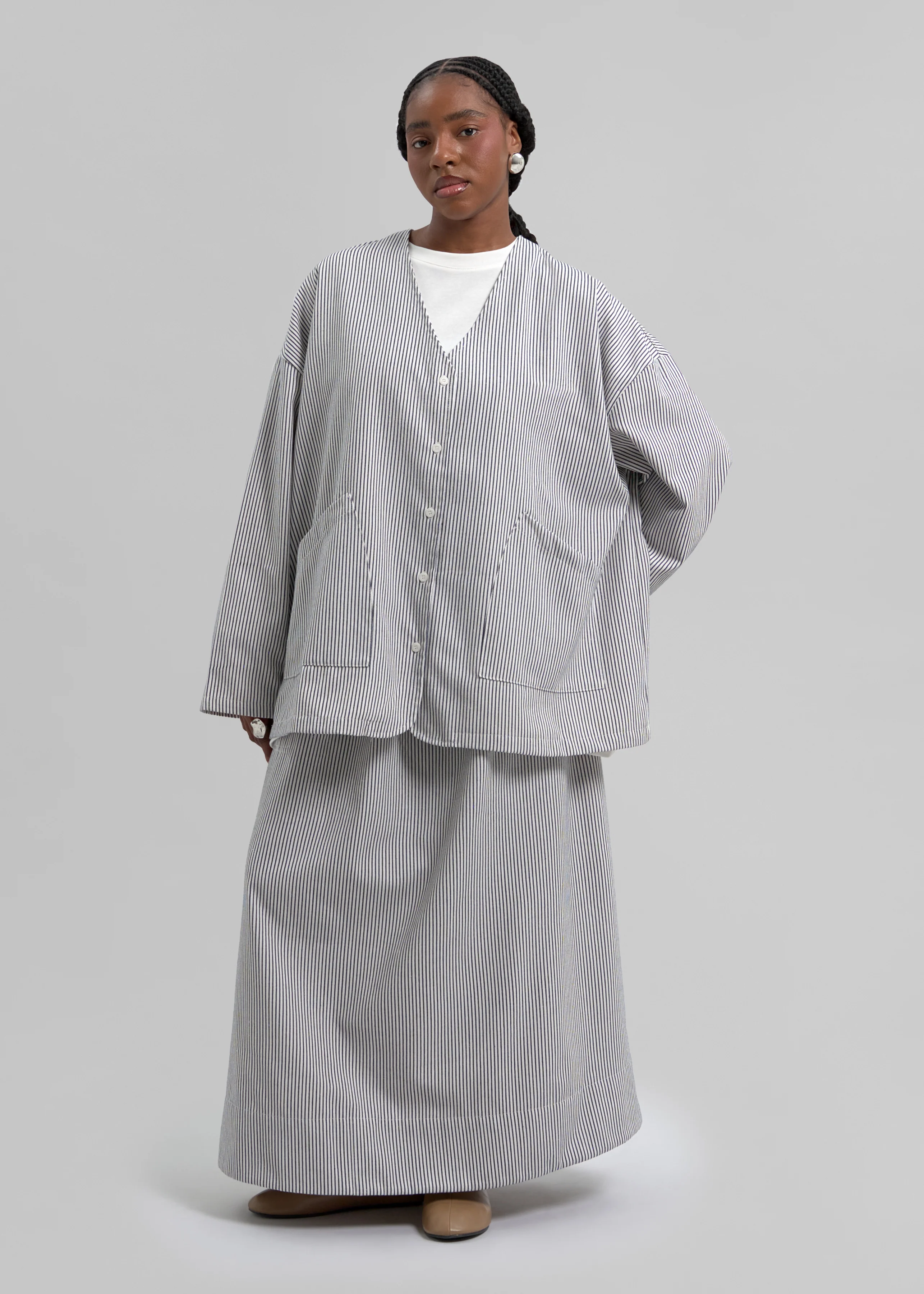 La Veste Atelier Rayée Écru - Image 2