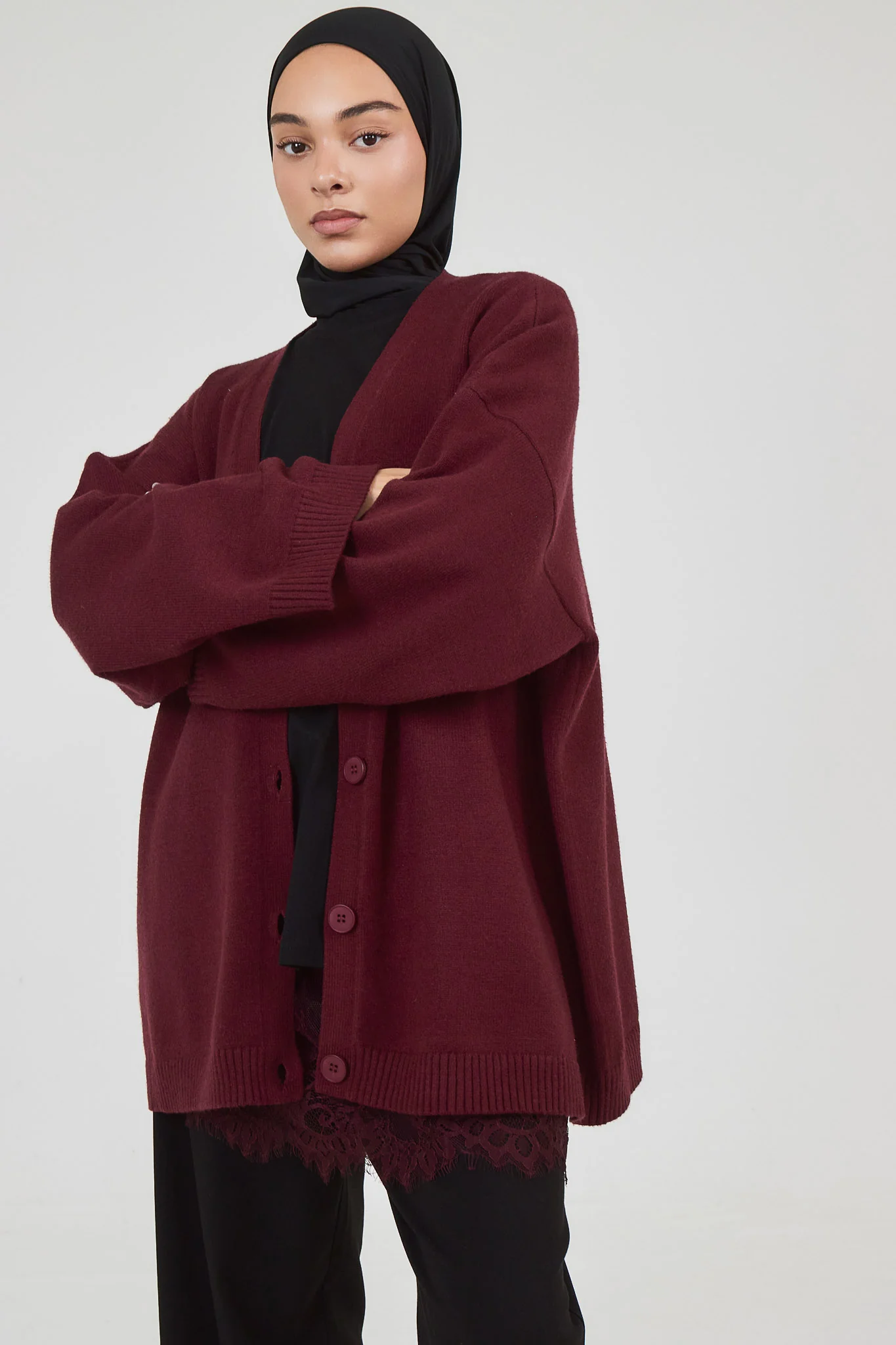 Le Cardigan Bordeaux - Image 4