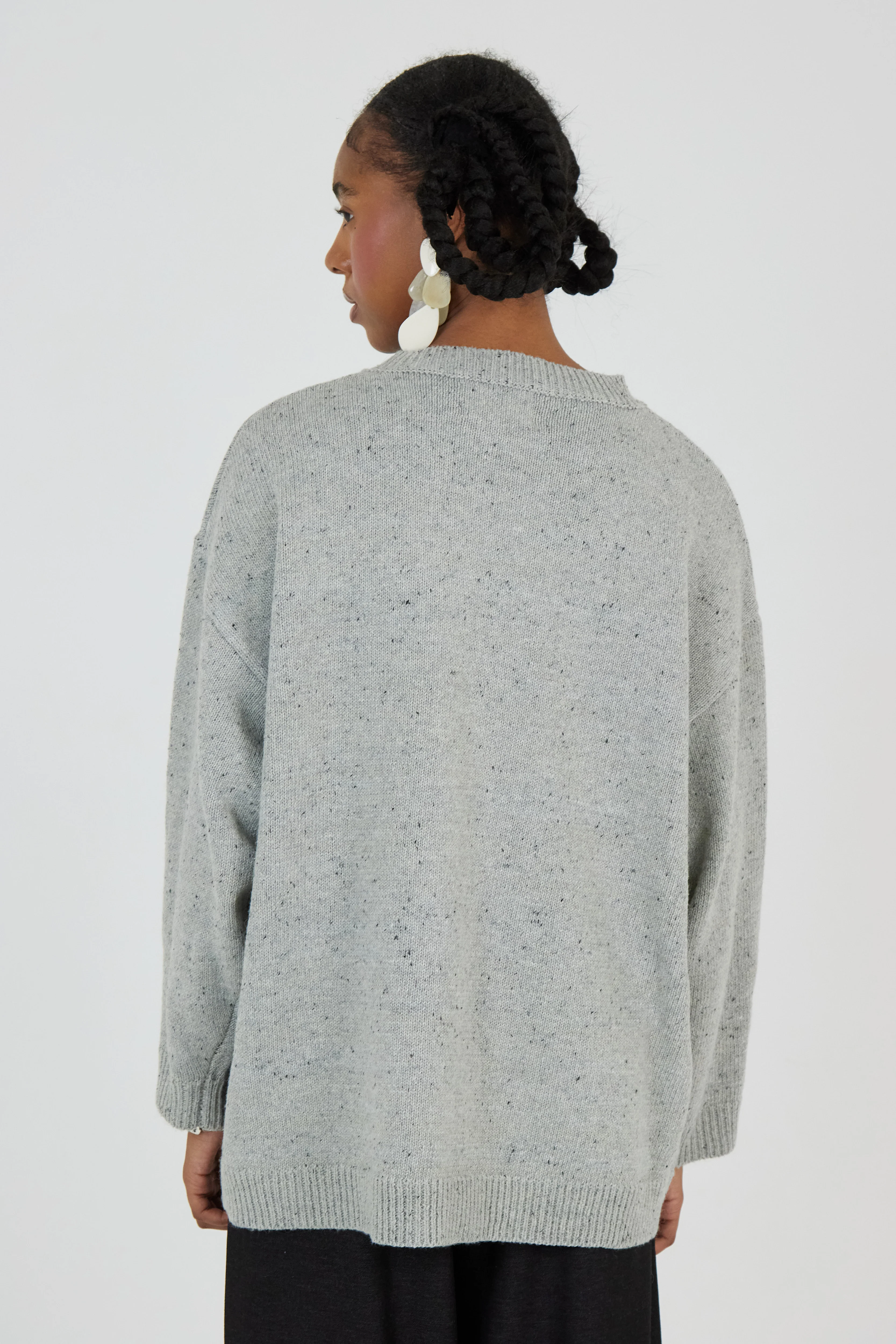 Le Pull-Over Gris chiné - Image 5