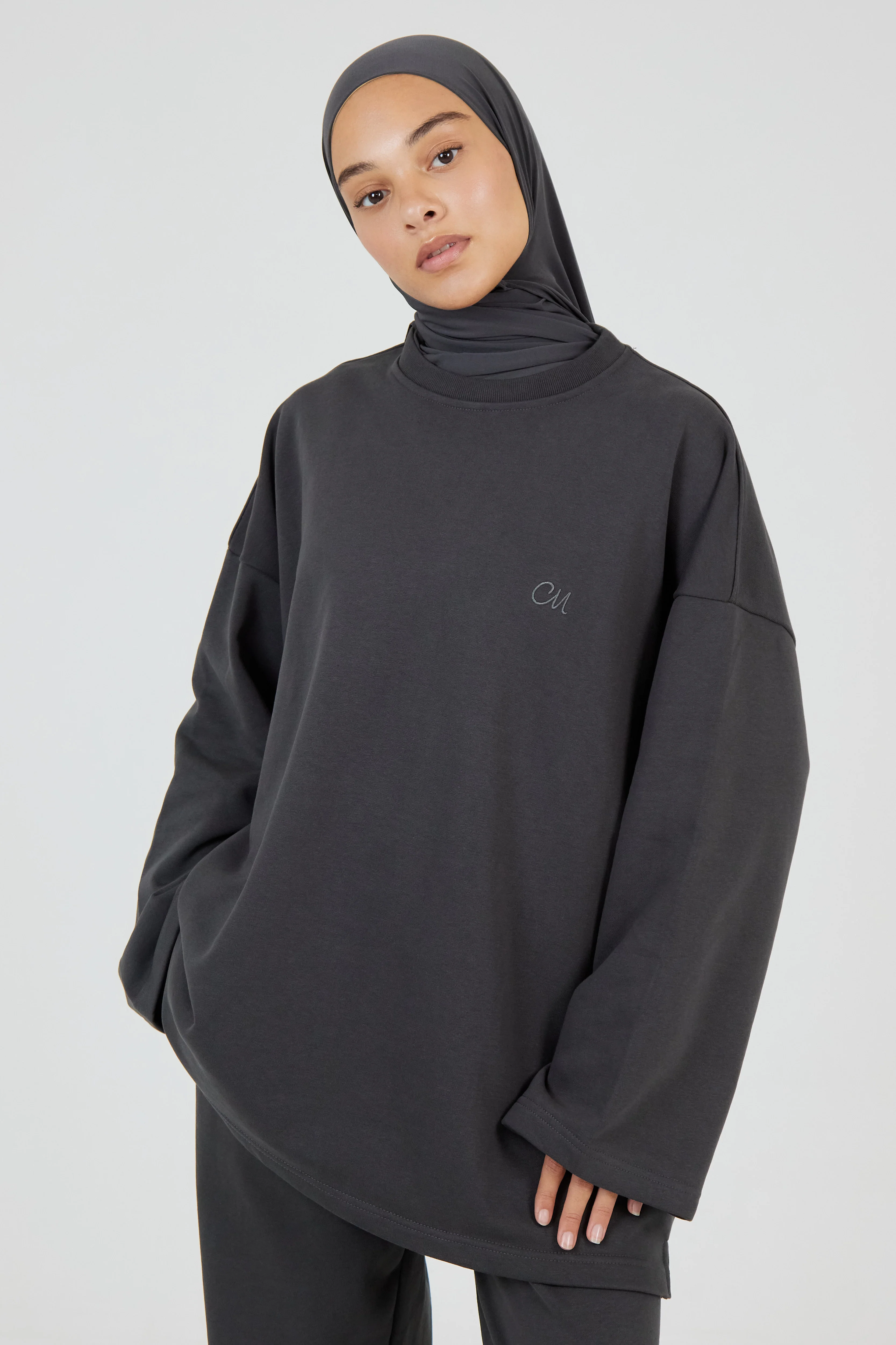 Le Sweat-shirt Gris Anthracite