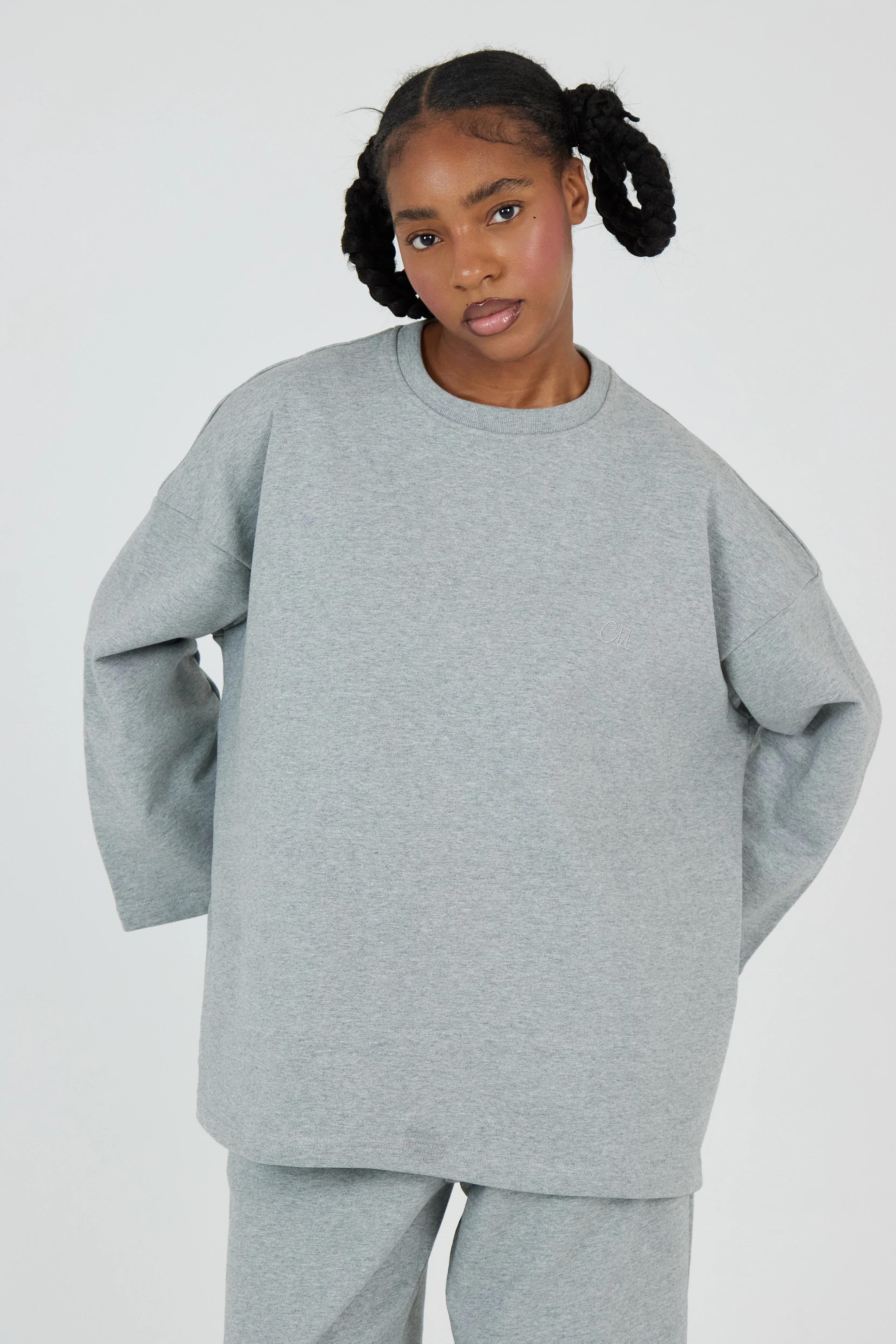 Le Sweat-shirt Gris Chiné