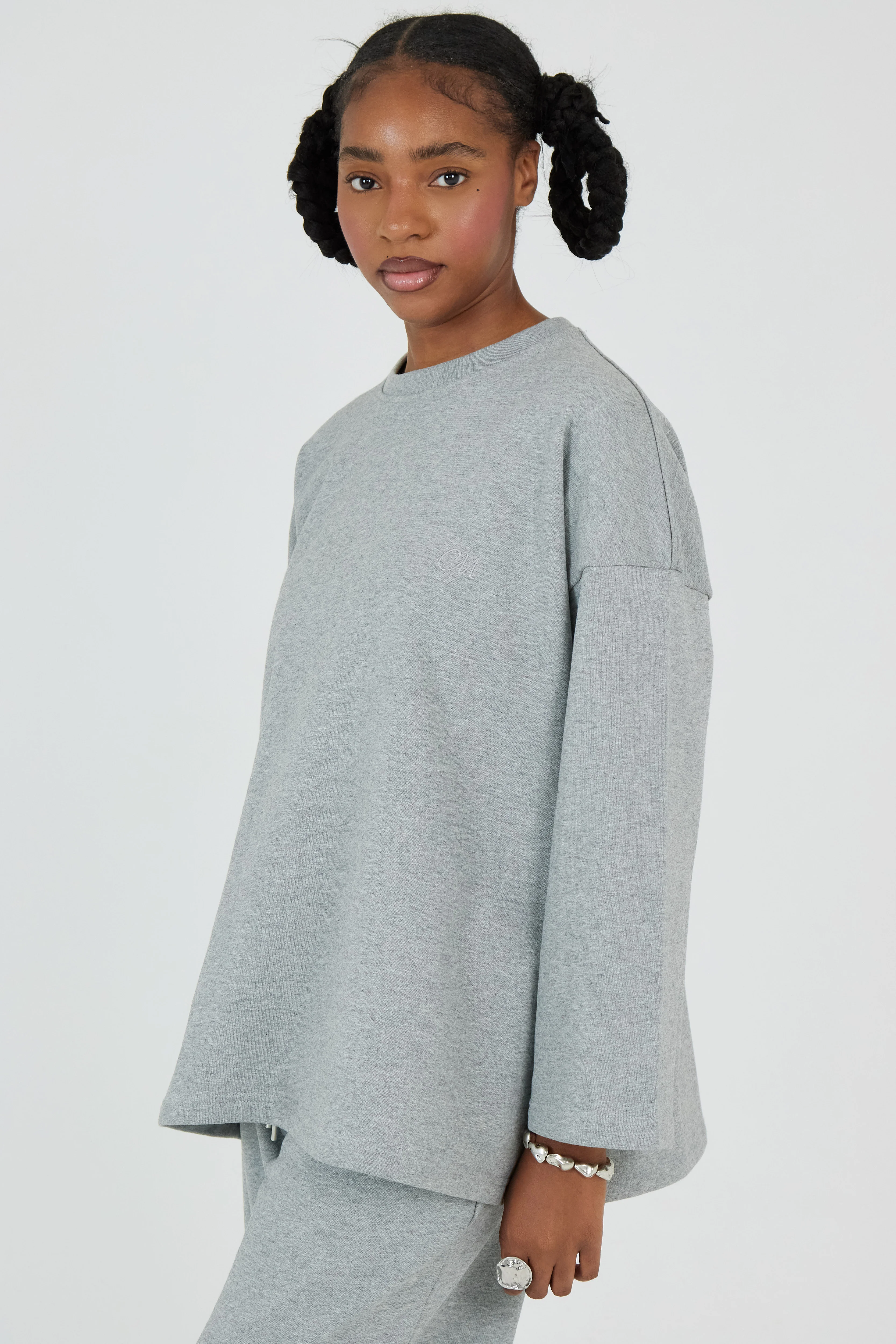 Le Sweat-shirt Gris Chiné - Image 2