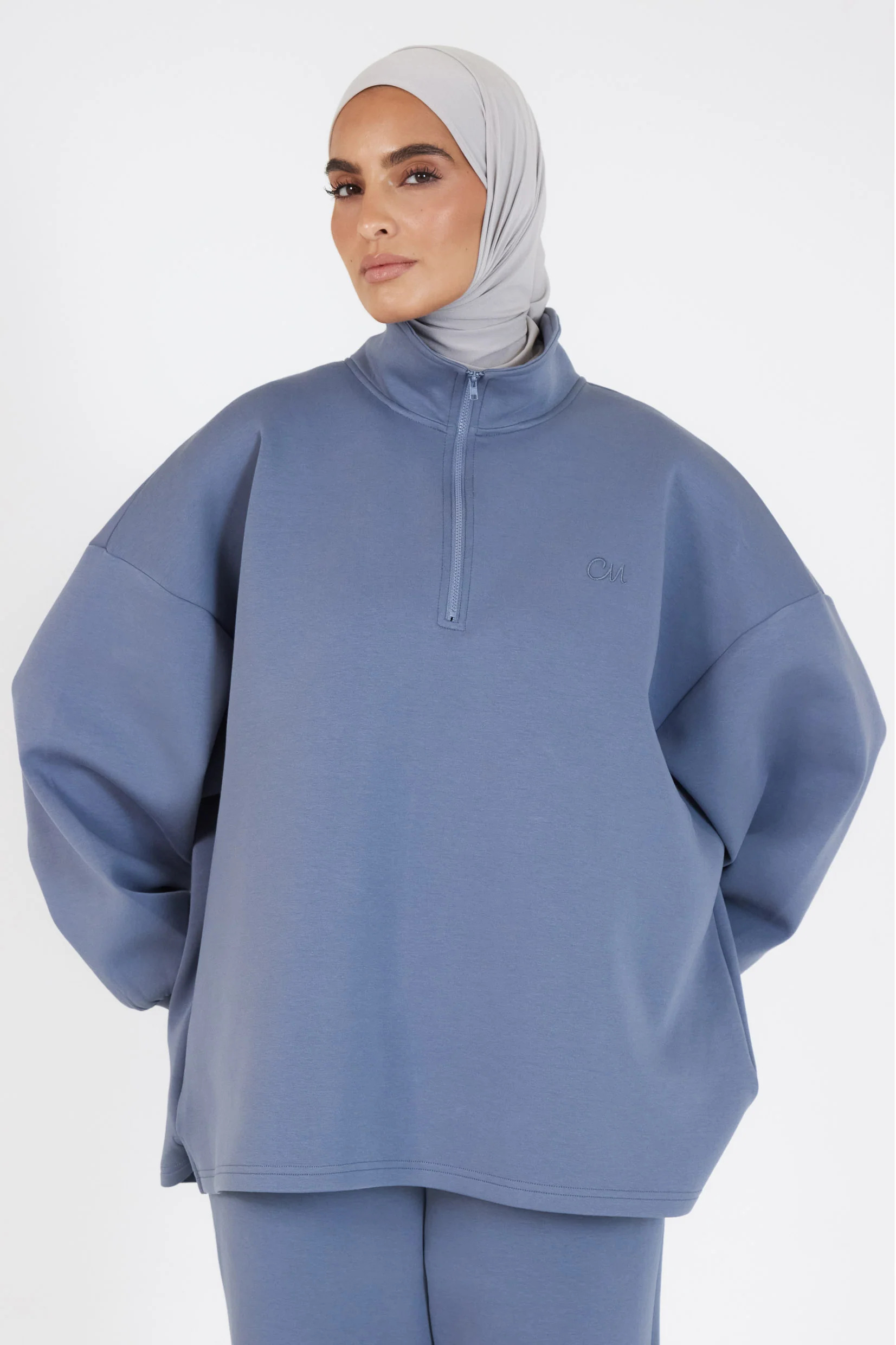 Le Sweat Zip Comfy Bleu délavé - Image 3