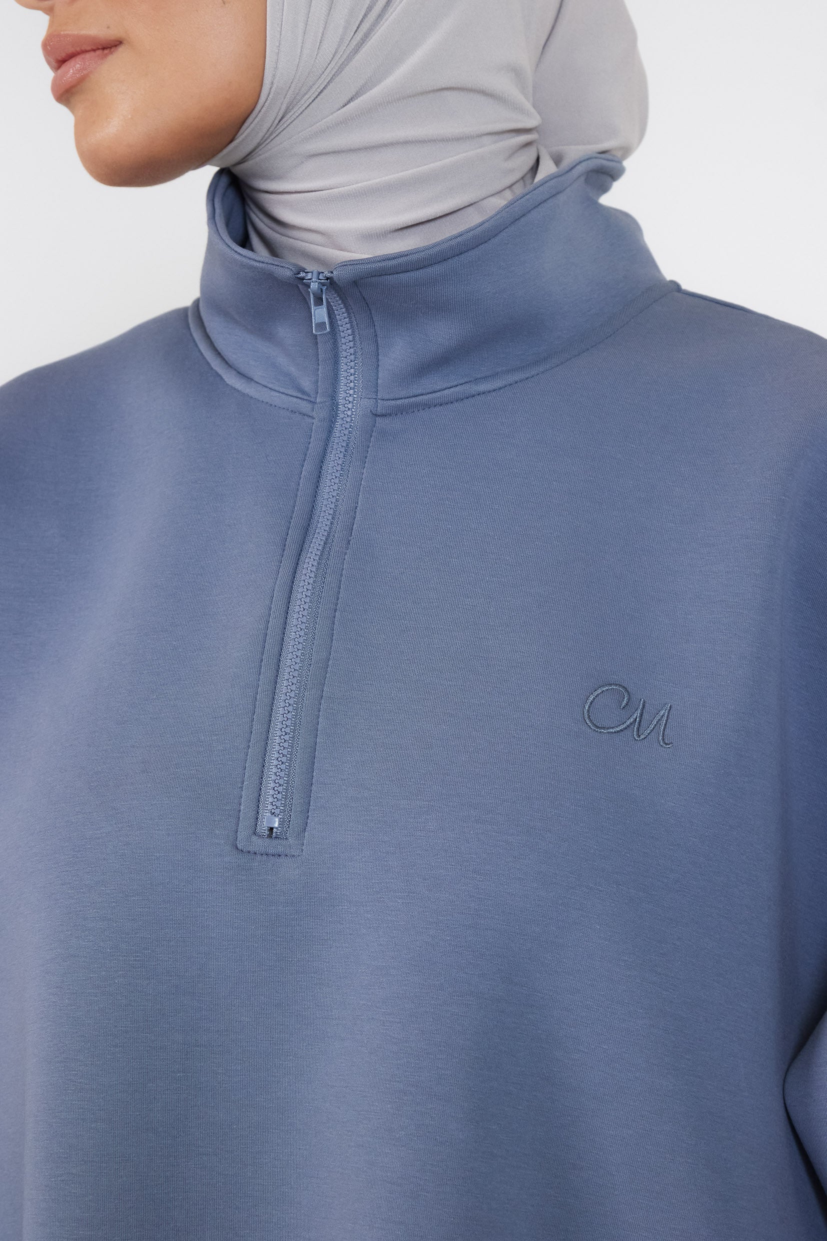 Le Sweat Zip Comfy Bleu délavé - Image 4