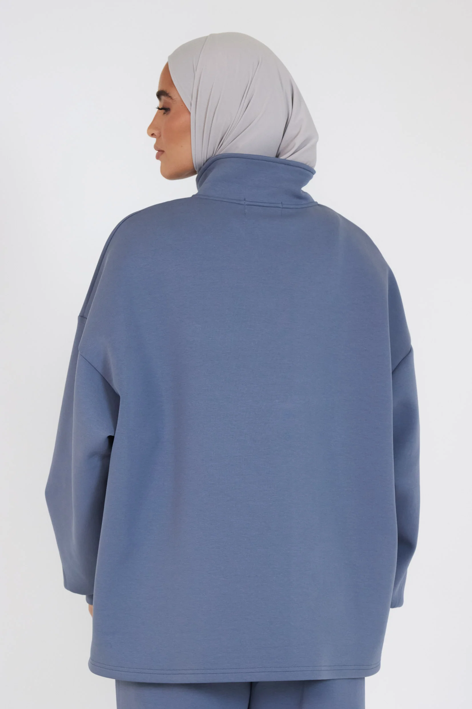 Le Sweat Zip Comfy Bleu délavé - Image 5