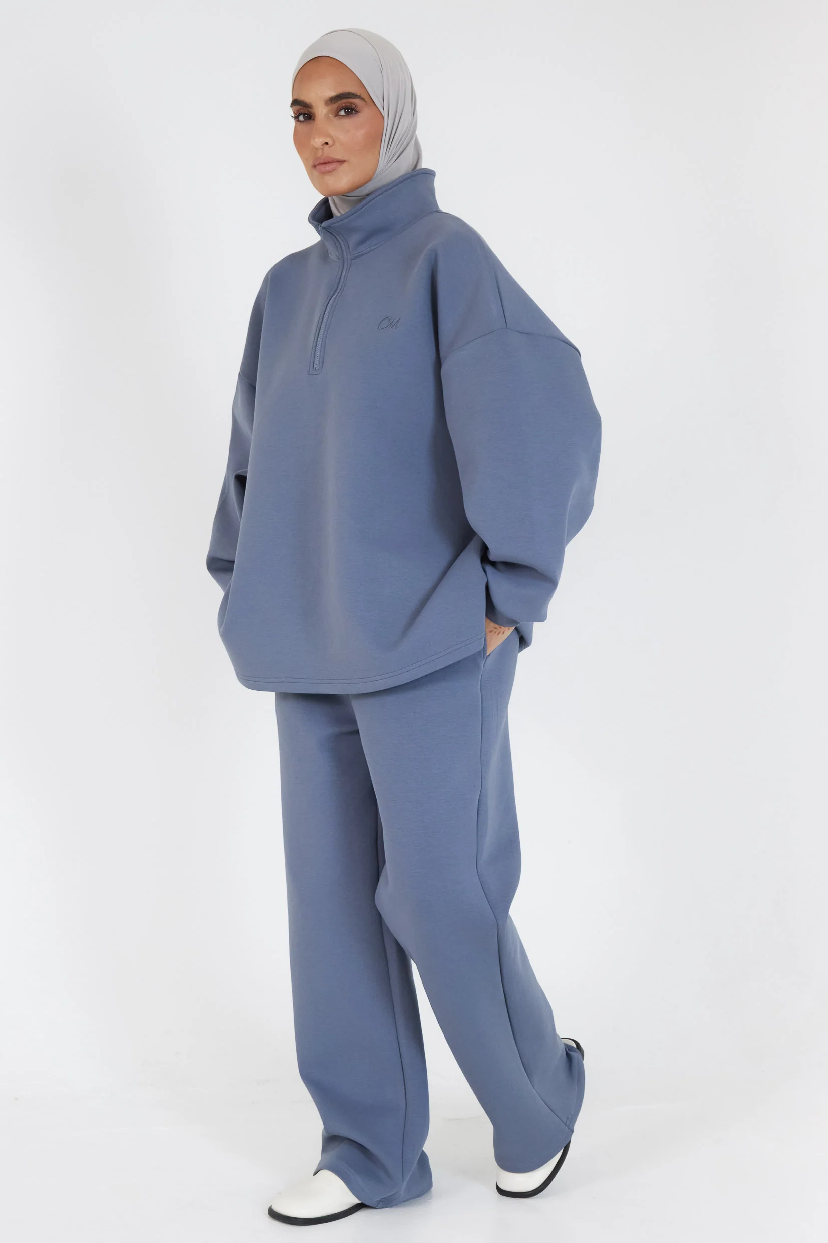 Le Sweat Zip Comfy Bleu délavé - Image 7