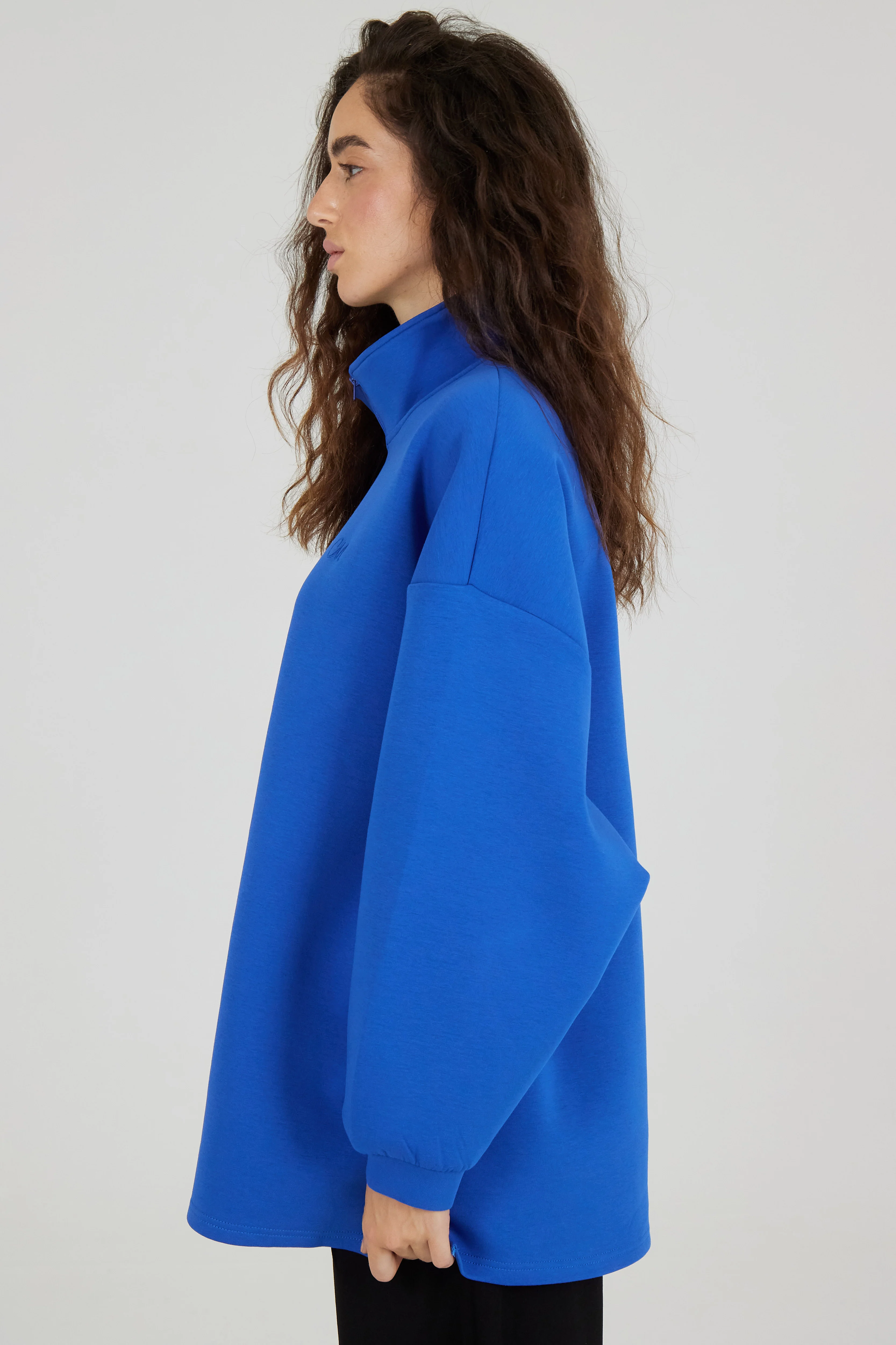 Le Sweat Zip Comfy Bleu Roi - Image 3