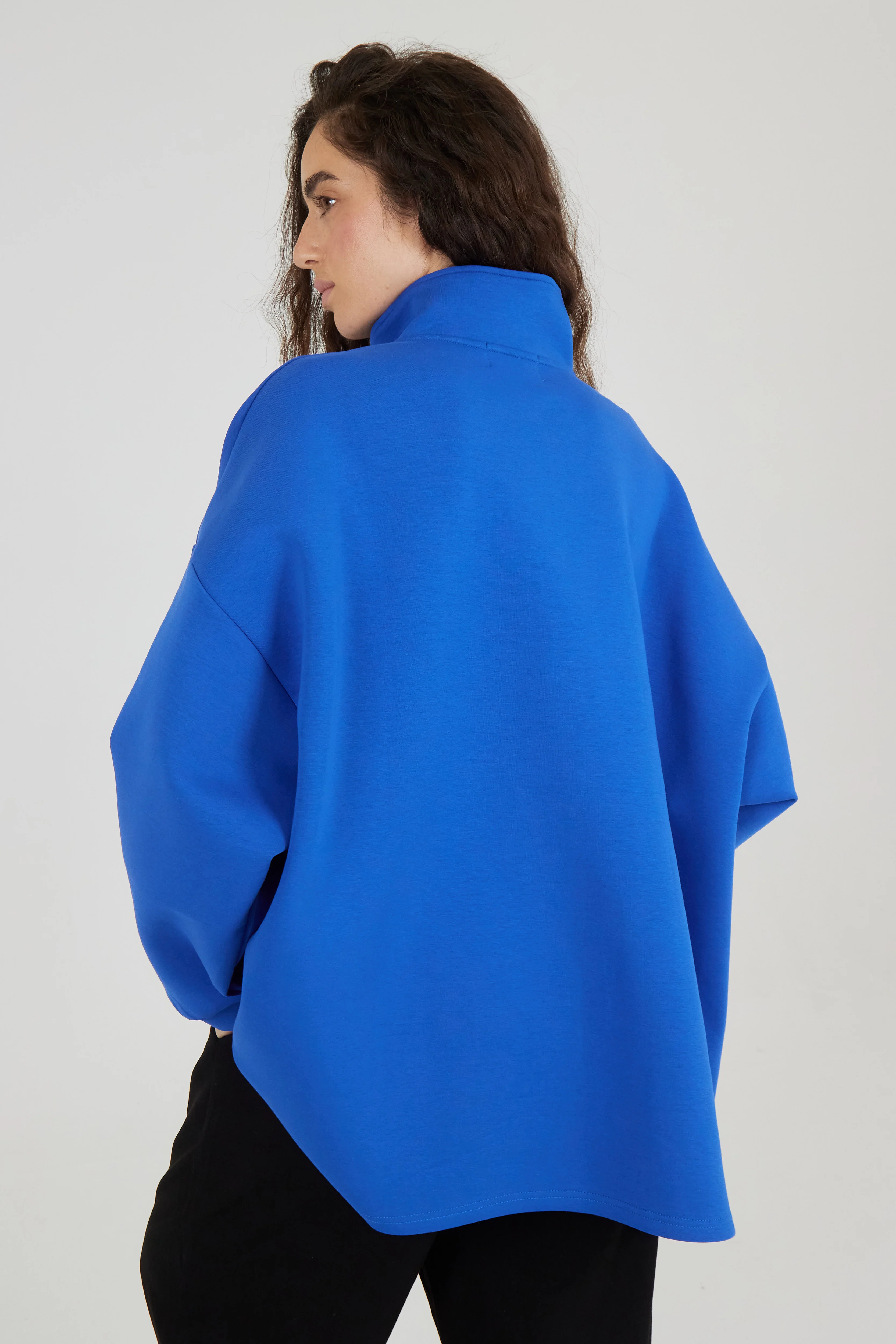 Le Sweat Zip Comfy Bleu Roi - Image 4