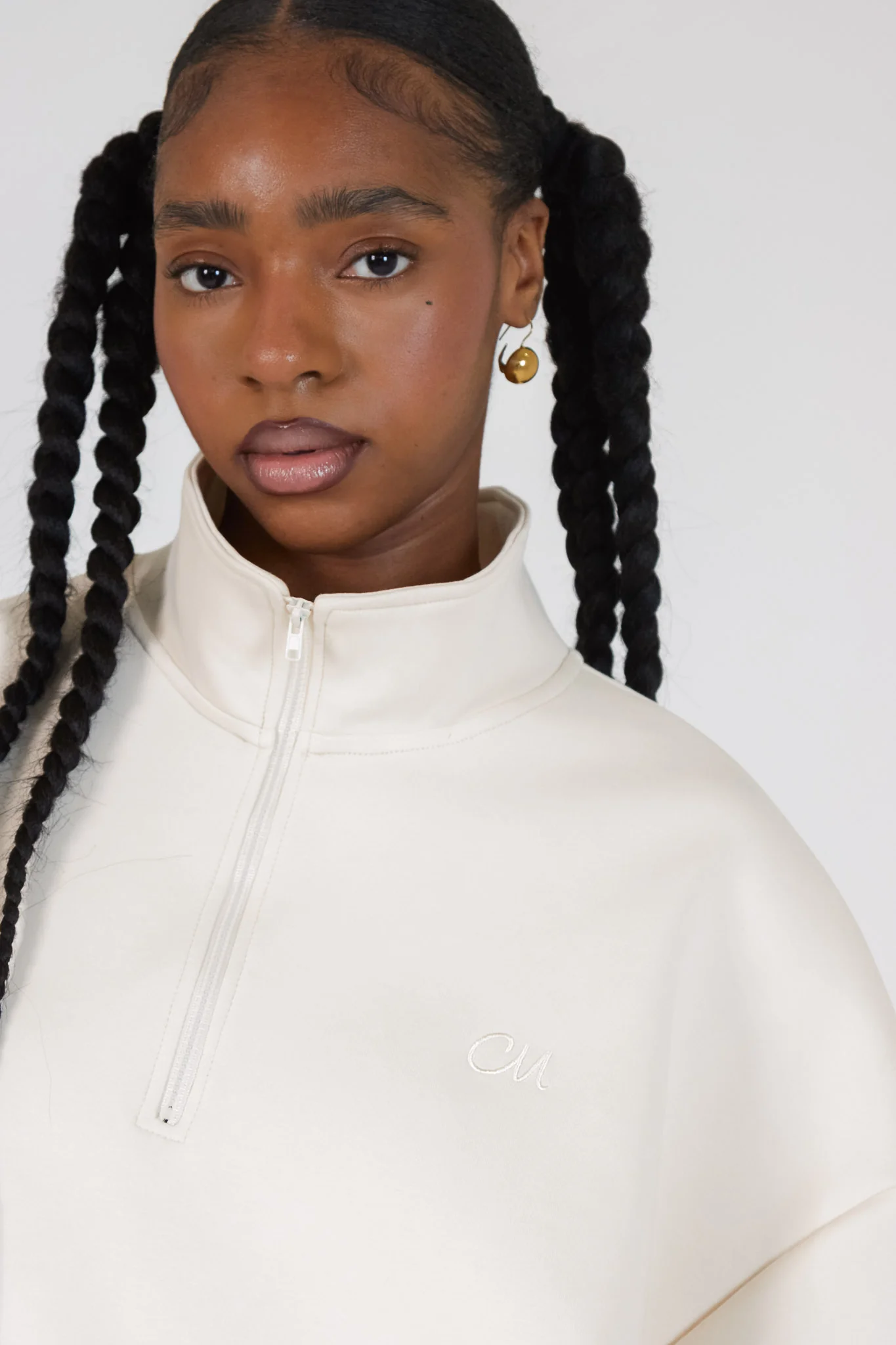 Le Sweat Zip Comfy Ecru - Image 3