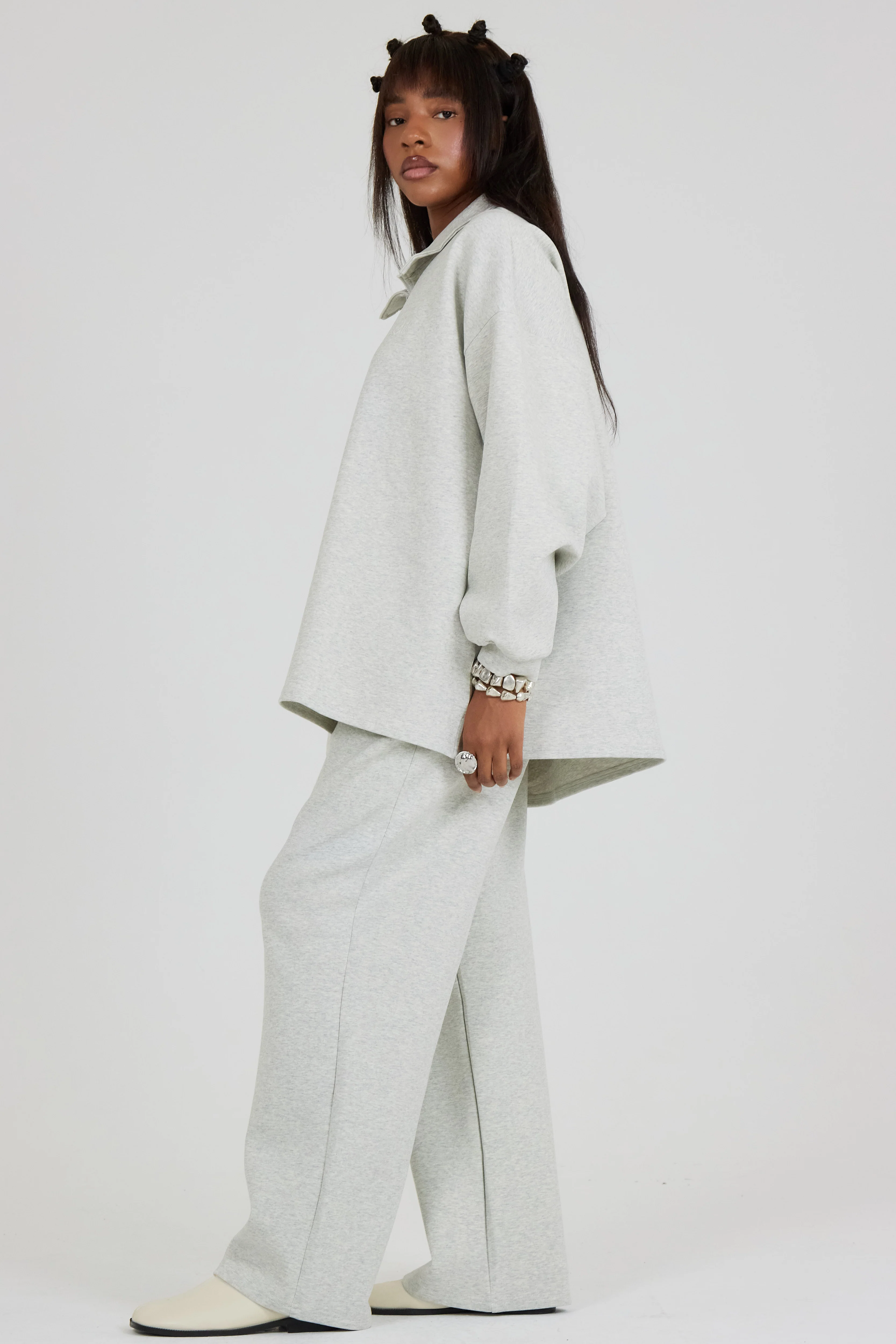 Le Sweat Zip Comfy Gris Clair - Image 4