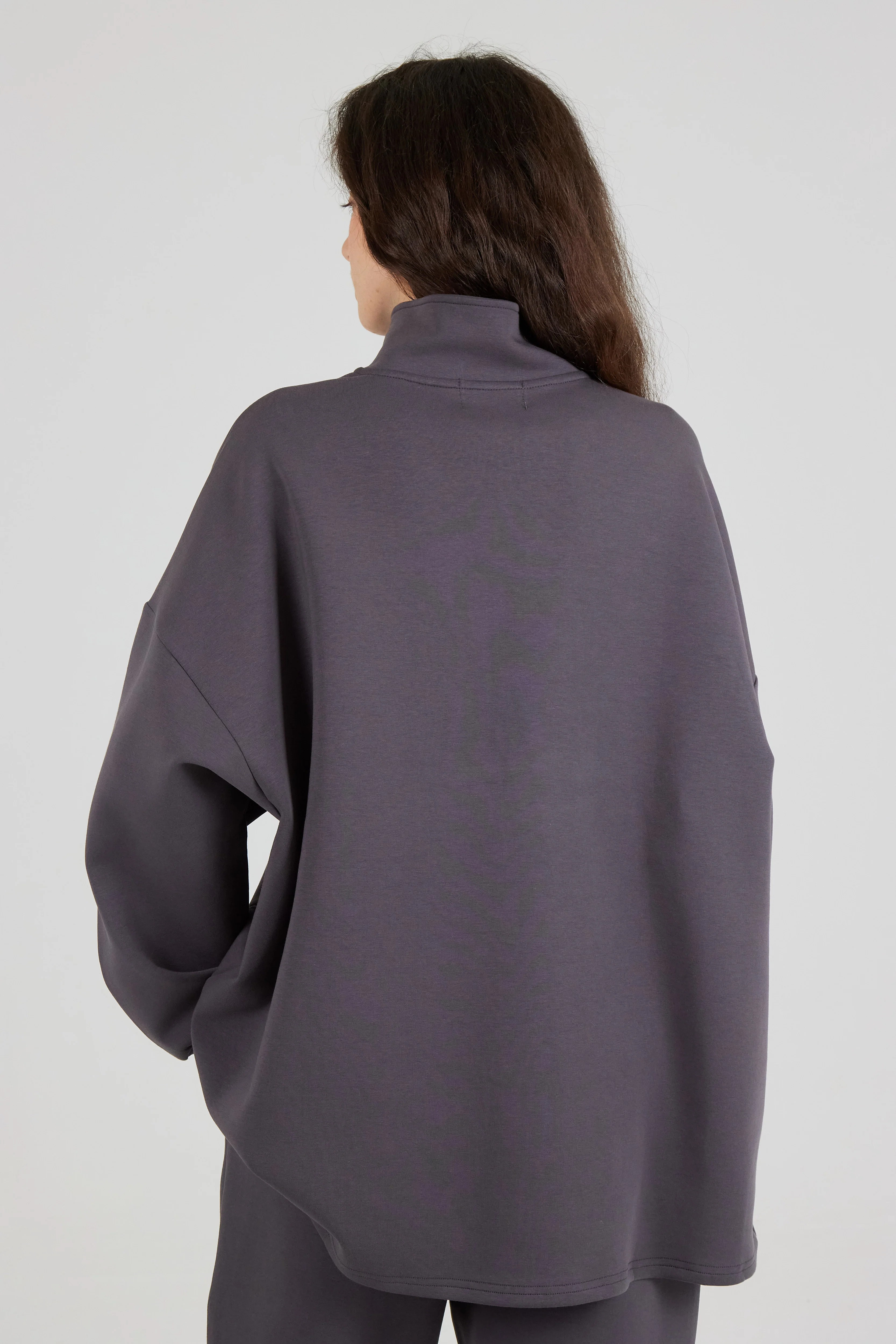 Le Sweat Zip Comfy Gris Anthracite - Image 3