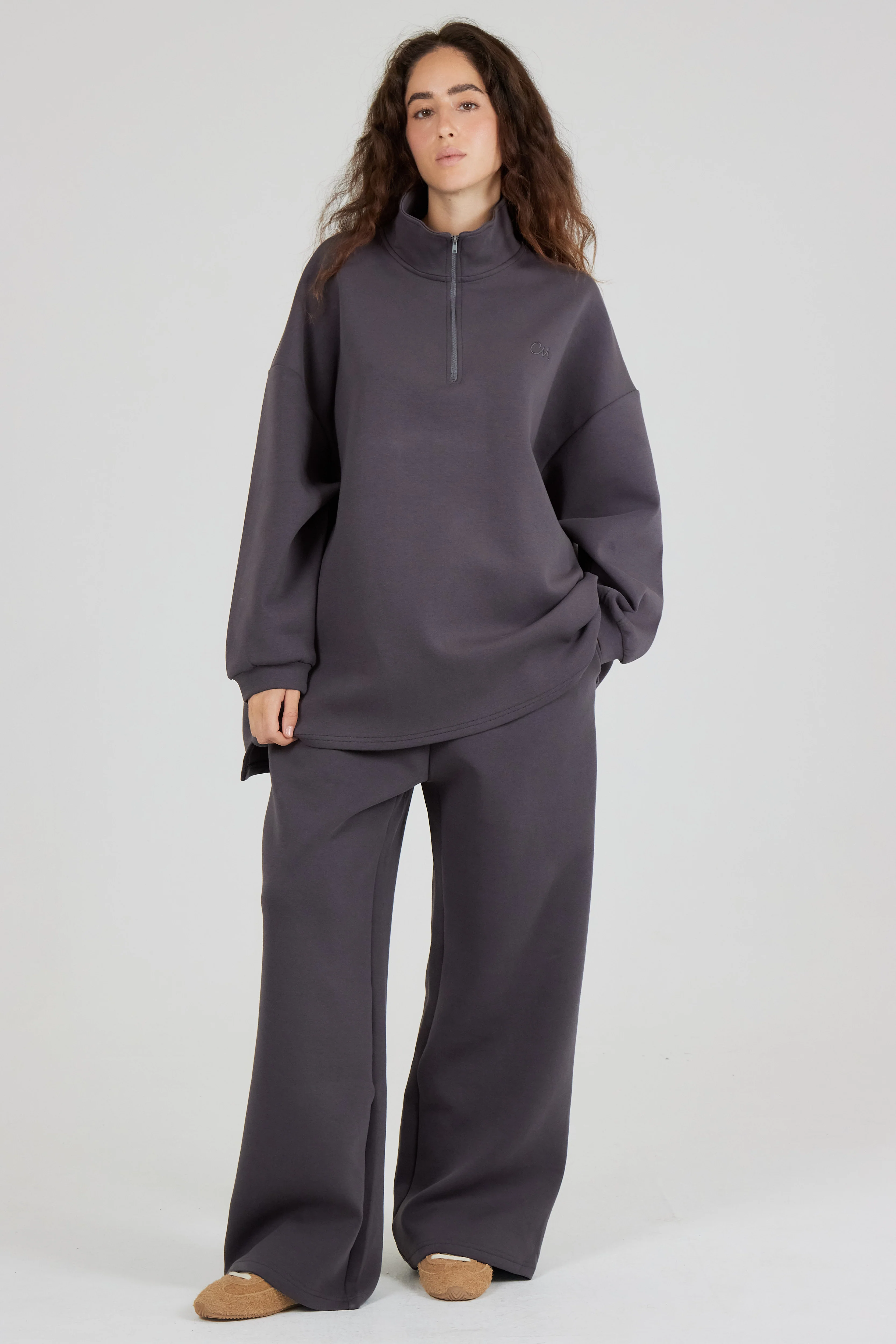 Le Sweat Zip Comfy Gris Anthracite - Image 4