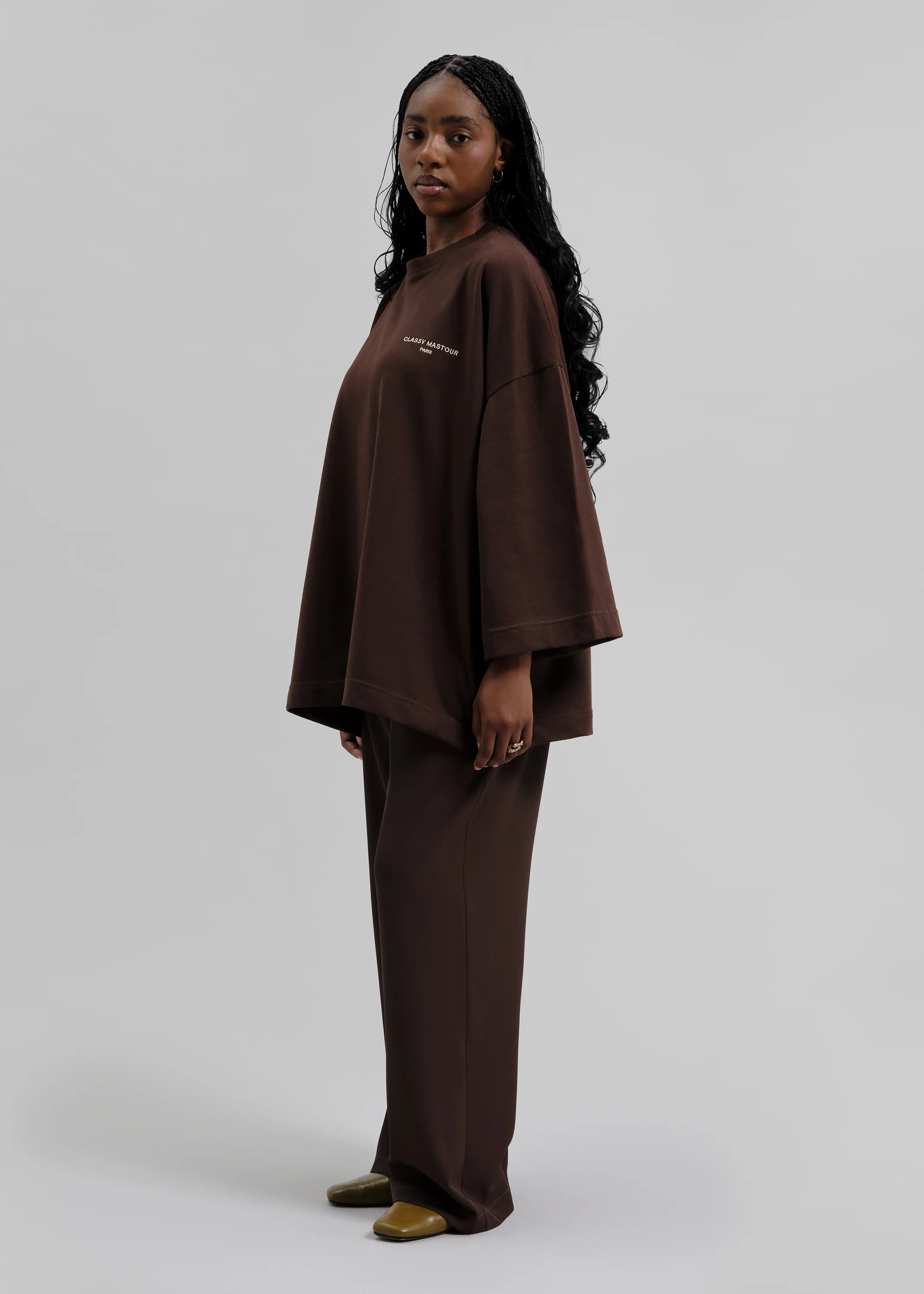 Le T-shirt Signature Brun / Vanille - Image 2