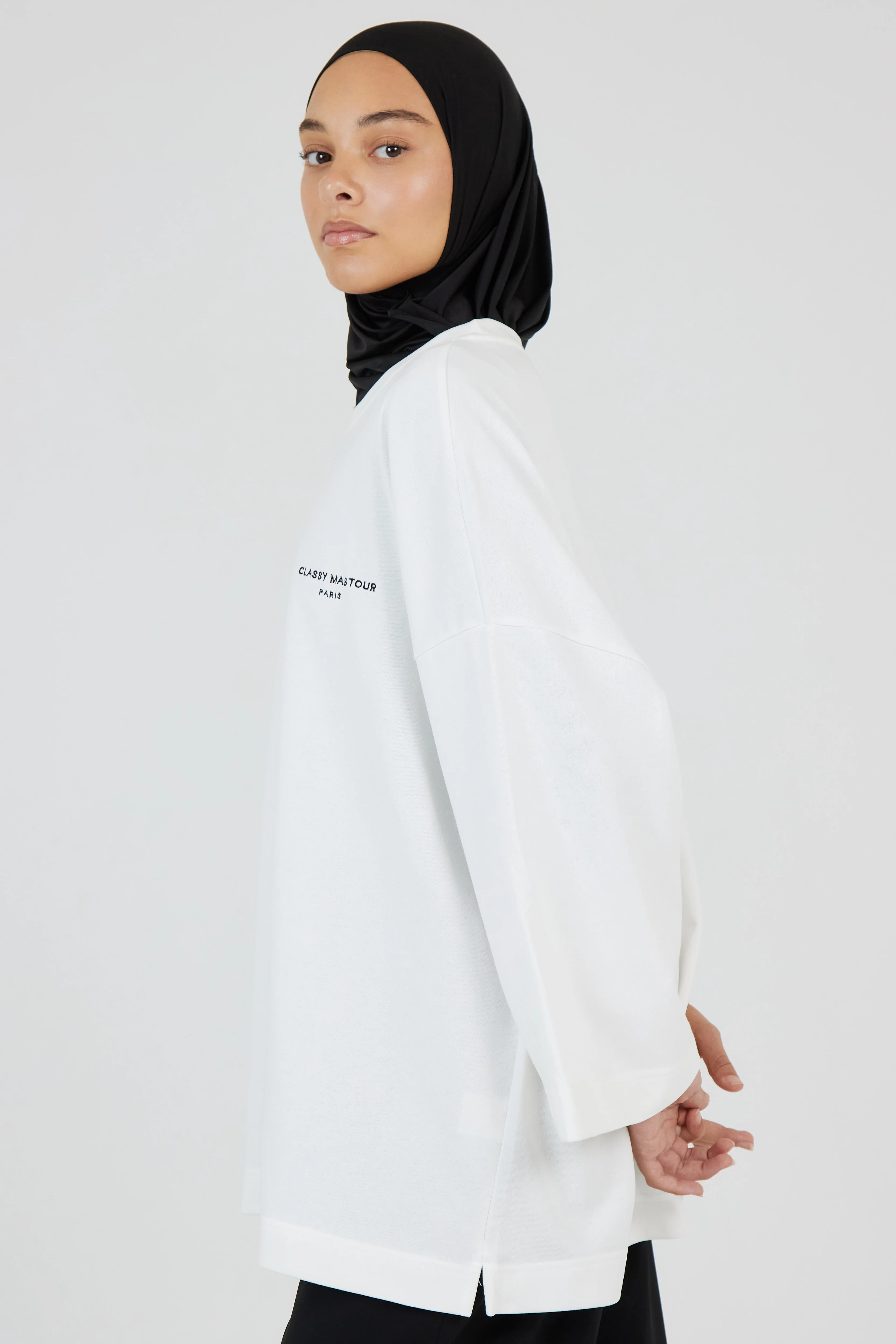 Le T-shirt Signature Blanc / Noir - Image 3